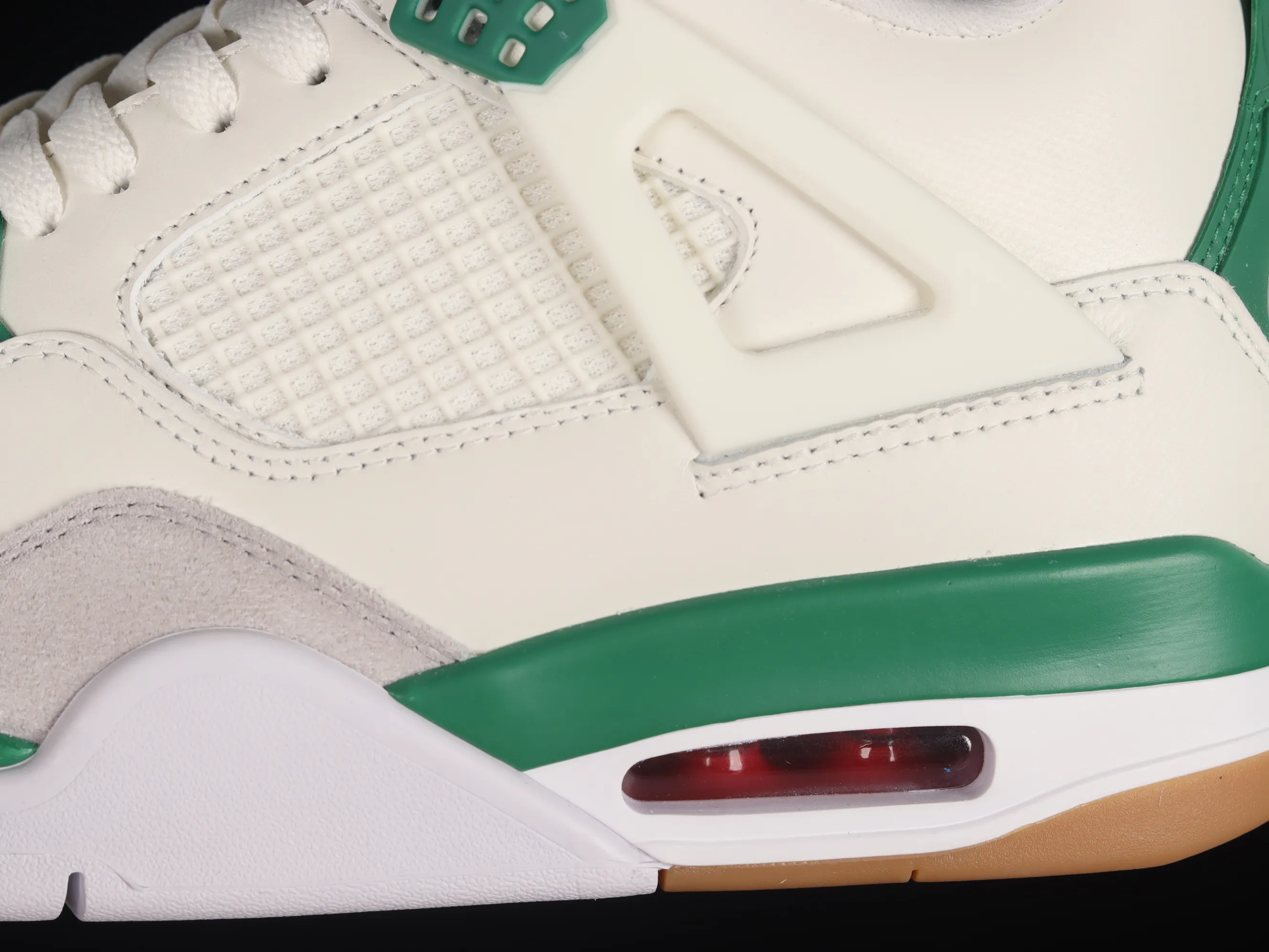 All categories Air Jordan Jordan series basketball shoes Air Jordan 4 pure original version Nk SB x Air Jordan 4 "Pine Green" AJ4 Joe 4 joint white green DR5415-103
